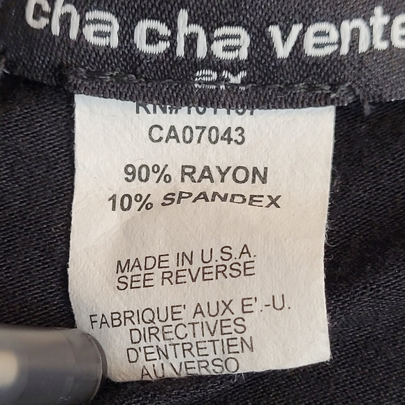 Black Cardigan Open Front Drape Wrap Size 2X - Picture 7 of 7